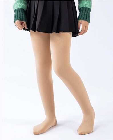 LUCKELF Toddler Girls Fleece Lined Tights Ultra Soft Thick Warm Tights for Cold Winter in Kuwait