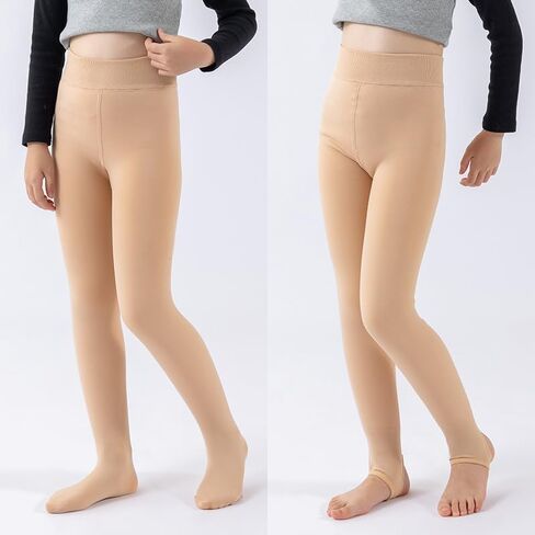 LUCKELF Toddler Girls Fleece Lined Tights Ultra Soft Thick Warm Tights for Cold Winter in Kuwait