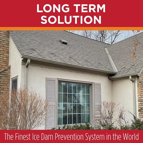 Heat Tape Pro - Self-Regulating Heat Cable - Long Term Ice Dam, Roofing, Gutter & Pipe Freeze Protection - (37 Ft) cable + 10 Ft Power Cord, 120V, 6 watts/FT in Kuwait