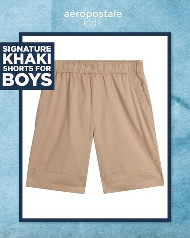 AEROPOSTALE Boys' Shorts - Stretch Fit Pull On Khaki Chino Shorts - Woven Shorts for Boys (4-16) in Saudi Arabia