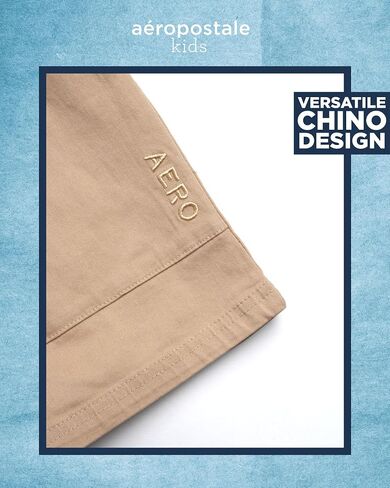 AEROPOSTALE Boys' Shorts - Stretch Fit Pull On Khaki Chino Shorts - Woven Shorts for Boys (4-16) in Saudi Arabia