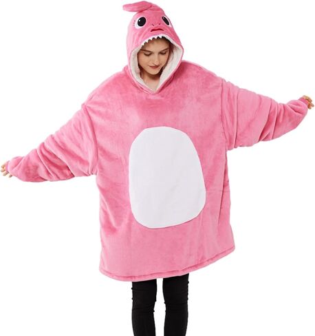 Markest Unisex Shark Hoodie Animal Cosplay Pullovers Oversized Flannel Sherpa Warm Comfy Loungewear Novelty Halloween Costume in Kuwait