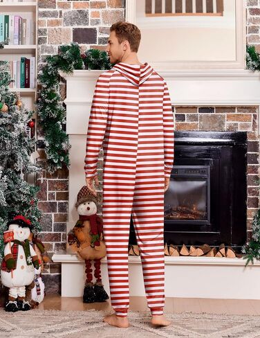 Ekouaer Halloween Onesie Adult Hooded Zipper Mens 0nesie Pajamas Soft One Piece Pajamas for Men with Pocket in Saudi Arabia