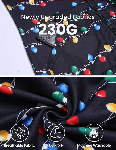 Ekouaer Halloween Onesie Adult Hooded Zipper Mens 0nesie Pajamas Soft One Piece Pajamas for Men with Pocket in Saudi Arabia