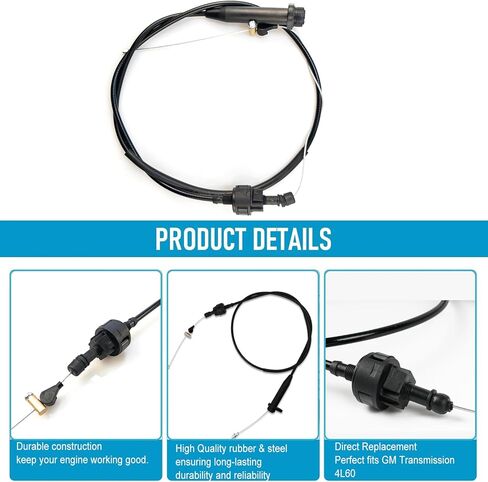 كابل إزالة حاجز التلفزيون الجديد 700R4(4L60) 1982-1992، TH-2004R 1981-1990، 4L60E (نمط 700-R4) 1993-2018 كابل نقل تلفزيوني طراز OE Detent Kickdown K65552 in Kuwait