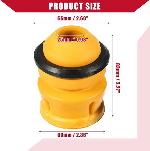No.55326-2B000 Rear Jounce Bumper for Hyundai Santa Fe 2007-2012 4WD / Rear Left or Right Bump Stop Bushing/Durable Rubber / 2Pcs Yellow in Saudi Arabia