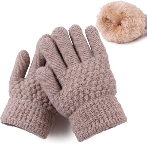 JANGANNSA Cold Weather Kids Gloves Warm Knitted Children Magic Glove With Fleece Lining Winter Gloves For Boys Girls in Kuwait