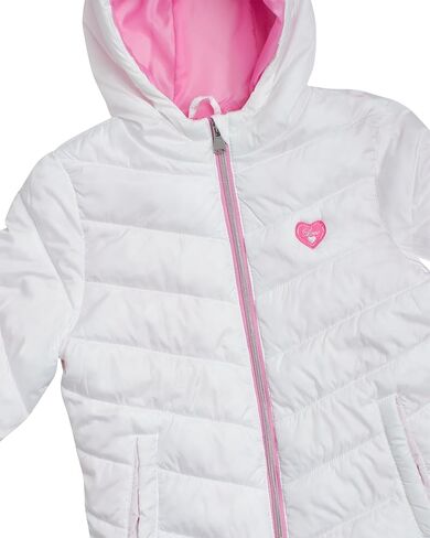 Pink Platinum Girls Puffer Jacket - Full Zip Up Quilted Hooded Winter Coat and Solid Packable Jacket for Girls (Sizes: 7-16) in Kuwait