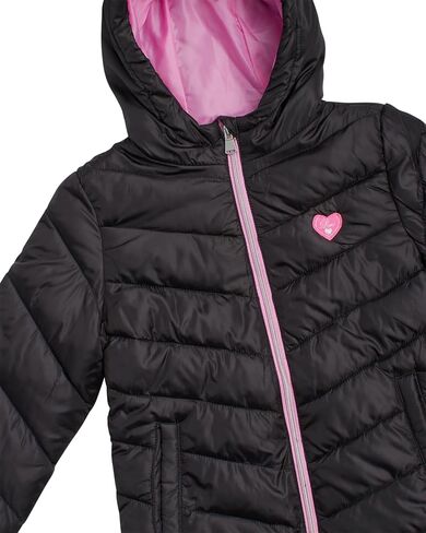 Pink Platinum Girls Puffer Jacket - Full Zip Up Quilted Hooded Winter Coat and Solid Packable Jacket for Girls (Sizes: 7-16) in Kuwait
