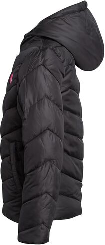 Pink Platinum Girls Puffer Jacket - Full Zip Up Quilted Hooded Winter Coat and Solid Packable Jacket for Girls (Sizes: 7-16) in Kuwait