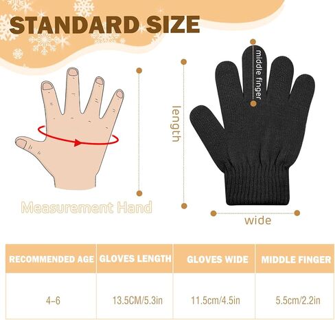 ONESING 50 Pairs Kids Gloves - Soft Knitted Children Gloves Bulk for Girls & Boys | Stretchy Gloves for Cold Weather in Kuwait