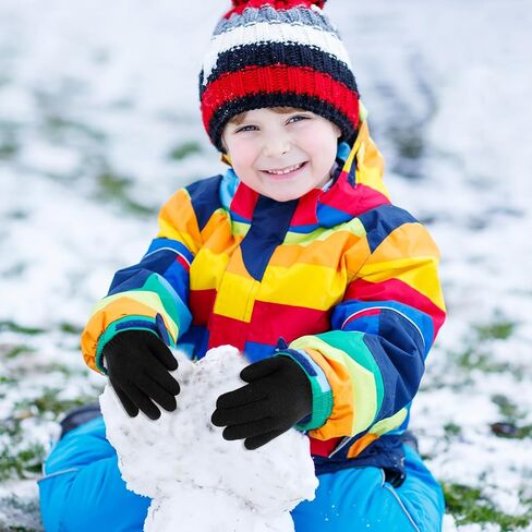 ONESING 50 Pairs Kids Gloves - Soft Knitted Children Gloves Bulk for Girls & Boys | Stretchy Gloves for Cold Weather in Kuwait