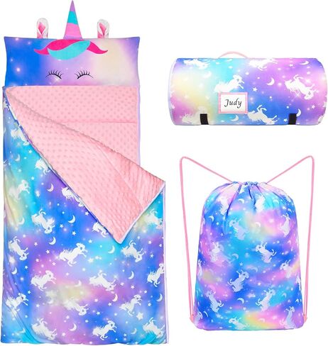 Nap Mat Unicorn Sleeping Bag with Reusable Pillow and Blanket Slumber Bag Daycare in Saudi Arabia
