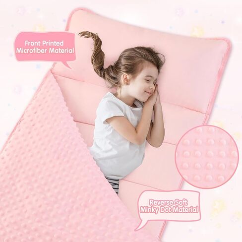 سجادات قيلولة للأطفال الصغار معنقدة لمرحلة ما قبل المدرسة للرعاية النهارية للفتيات من قماش الجاكار خصلات نوم للأطفال الصغار حقيبة قيلولة مع وسادة قابلة للإزالة لغرف النوم في رياض الأطفال أثناء السفر والتخييم in Kuwait