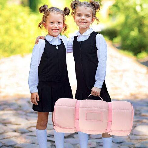 سجادات قيلولة للأطفال الصغار معنقدة لمرحلة ما قبل المدرسة للرعاية النهارية للفتيات من قماش الجاكار خصلات نوم للأطفال الصغار حقيبة قيلولة مع وسادة قابلة للإزالة لغرف النوم في رياض الأطفال أثناء السفر والتخييم in Kuwait