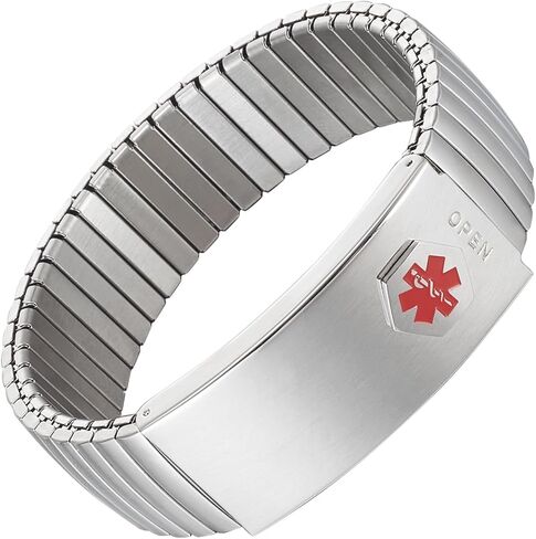 MagVIVACE Men's Medical ID Alert Bracelet, Stainless Steel Medic Jewelry in Saudi Arabia