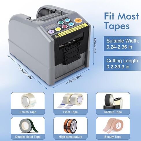 Automatic Tape Dispenser, Electric Tape Cutting Machine with LED Display for Shipping,Present Wrapping,Factory, Available for 6-66mm Width Tapes or Ribbon in Saudi Arabia
