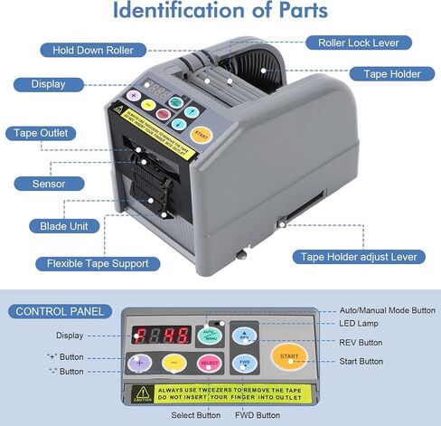 Automatic Tape Dispenser, Electric Tape Cutting Machine with LED Display for Shipping,Present Wrapping,Factory, Available for 6-66mm Width Tapes or Ribbon in Saudi Arabia