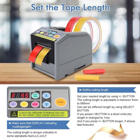 Automatic Tape Dispenser, Electric Tape Cutting Machine with LED Display for Shipping,Present Wrapping,Factory, Available for 6-66mm Width Tapes or Ribbon in Saudi Arabia