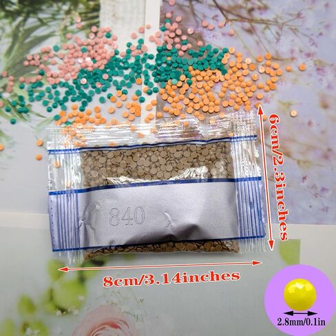 40000 قطعة 80 لونًا من الخرز الفني الماسي، أحجار الراين المستديرة ذات القاع المسطح لإكسسوارات الرسم الفني الماسي، مثاقب دائرية للفن الماسي 5D DIY Craft in Kuwait