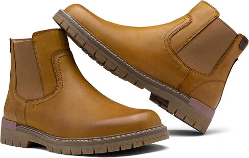 Jousen Chelsea Boots Men Lightweight Mens Boots Classic Slip On Boots Casual Boots for Men in Saudi Arabia