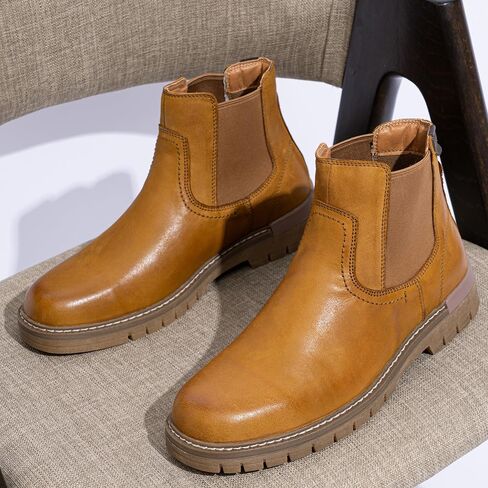 Jousen Chelsea Boots Men Lightweight Mens Boots Classic Slip On Boots Casual Boots for Men in Saudi Arabia