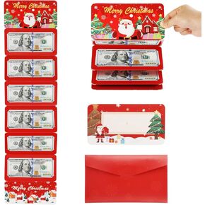 حاملي أموال عيد الميلاد للنقود، ومغلفات أموال مفاجئة للهدايا النقدية، وبطاقة هدايا عيد الميلاد للرجال والنساء والفتيات والأولاد، مع بطاقة ملاحظة ومغلف in Kuwait