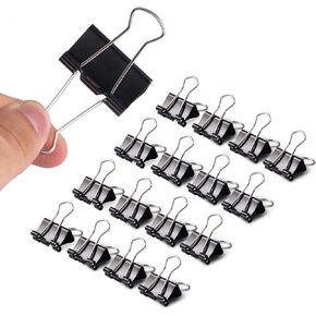 100 Pcs Binder Clips Assorted Sizes, Metal Clips for Office, Paper Clamps 6 Size, X Large, Large, Medium, Small, Mini and Micro