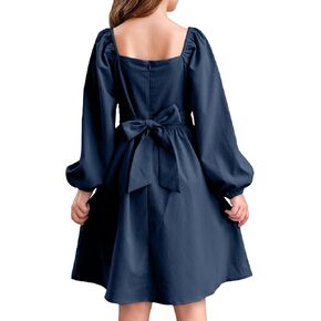 blibean Teen Girls Adjustable Tie Back Dresses Kids Outfits Size 6-15 Years