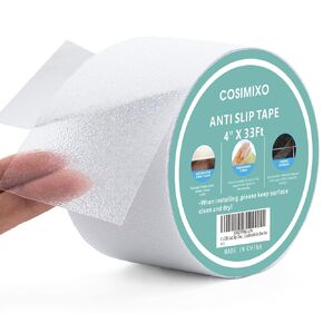 COSIMIXO 6" x 33Ft Clear Anti Slip Tape Waterprooft, Non-Slip Stair Treads Tape Traction, Boats, Stairs, Transparent, Soft, Comfortable for Bare feet