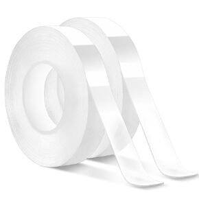 2 Pack Nano Double Sided Tape Heavy Duty Mounting Tape Sticky Walls ,Duty Multipurpose Mounting Transparent Tape for Paste Items, Traceless Gel Adhesive for Carpets,Posters,,Home and Office Decor