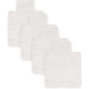 Dickies Collar 4-Pack Mock Sleeveless Turtleneck Tops for Women and Men, Shirt Extender for Layering (White)