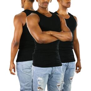 ToBeInStyle Men’s Workout A-Shirt Long Muscle Shirt Tank Top