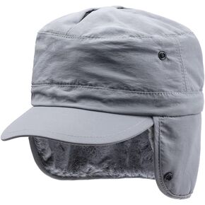 Winter Ear Flap Ushanka Fur Trapper Hat Winter Visor Warm Cadet Baseball Cap for Men Women