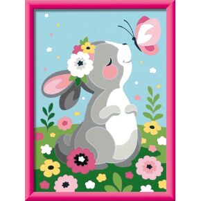 Ravensburger Beautiful Bunny Paint by Numbers Kit for Kids - 20179 - Painting Arts and Crafts for Ages 7 and Up