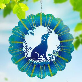 Wind Spinner-3D Stainless Steel Hanging Wind Catchers Kinetic,Hanging Ornament Outdoor Wind Spinner,12Inch Wind Spinners Outdoor Hanging for Gardens and Courtyards（Peacocks）