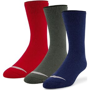 J.B. Field's 70% Merino Wool Heavyweight Hiking Socks for Men & Women, for Fall, Winter, Trekking & Outdoor 3-Pack, Made in Canada (Medium (5-9 Shoe), Assorted - Red/Green/Denim)