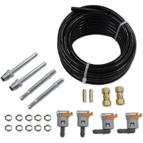 Automotive 25 Feet 3/8" Nylon Fuel Line Tubing Replacement Fuel Line Repair Kit 3/8 in (10mm)