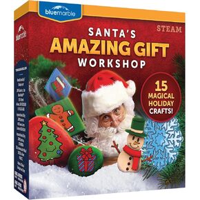Santa's Christmas Craft Kit for Kids - 15 Magical Christmas Crafts for Kids, Make Suncatchers, Paint Holiday Rocks, Make Magnetic Tile Art & More for Christmas Gifts, Kids Craft Kits