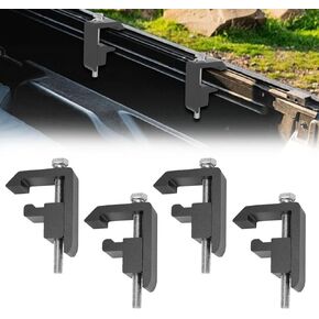 4 Set of P-AC-04N Utility Track System Mounting Clamp,Camper Shell Clamps,Truck Topper Clamps for Toyota awliy Tacoma/Tundra Truck Cap/Camper Shell