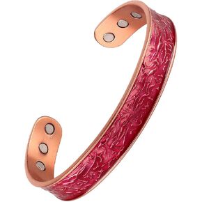 Silvery Flower Copper Magnetic Bracelets for Women - Arthritis Relief, Stylish Design - Perfect Christmas, Birthday or Parent's Gift