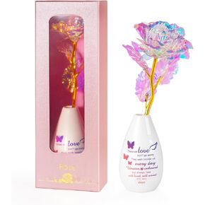 SOITIS Eternal Galaxy Rose for Women, Colorful Preserved Flowers with Romance and Charm - Forever Rose, Decorations Gifts for Mothers Day Birthday Anniversary