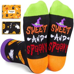 HAPPYPOP Halloween Gifts for Kids Boys Girls - Halloween Socks for Teens Adults, Spooky Gifts