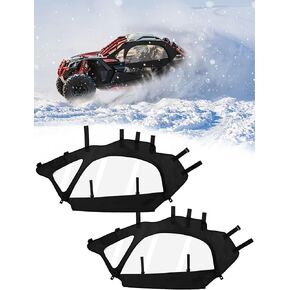X3 Soft Upper Door Set Kit for Can Am Maverick X3 2-seat Models from Mud, Rain, Dust, Wind, Snow, Zipper Design for Roll up down, UTV Soft Cab Simple Installation & Durable Construction