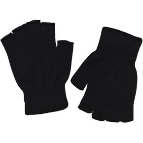 DOOVID Fingerless Gloves Winter Knit Warm Gloves for Women Men Stretch Mittens Half Finger Gloves