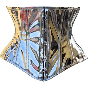Steel Boned Shiny Holographic & Metallic PVC Corsets Overbust & Underbust Glamorous Heavy Duty Waist Training Corsets