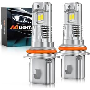 Nilight 9007/HB5 Bulbs, 17000LM Super Bright Halogen Upgrade Replacement, Plug and Play, 6000k Cool White, Pack of 2