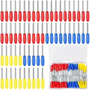 60PCS Cutting Blades for Cricut Explore Air 2 /Air 3/Maker Expression, COM4SPORT 15pcs 30° 30pcs 45° 15pcs 60° Plotter Blades Deep Cut Fine Point Cutting Blades for Explore Air Replacement Blades