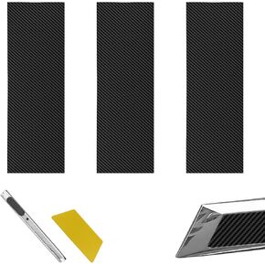 3PCS Emblem Wrap Kit Compatible with Bowtie Logo Wrap Stickers Compatible with Chevy, Cut Your-Own Emblem Overlay DIY Decals(Matte Black)