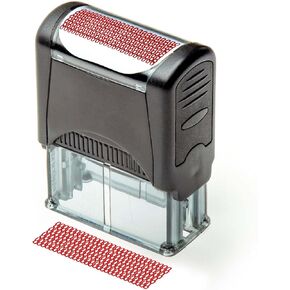 Identity Theft Protection Self Inking Rubber Stamp, Confidential Address Blocker, Anti Theft Prevention Stamp, ID Protection Privacy Stamp (Red)